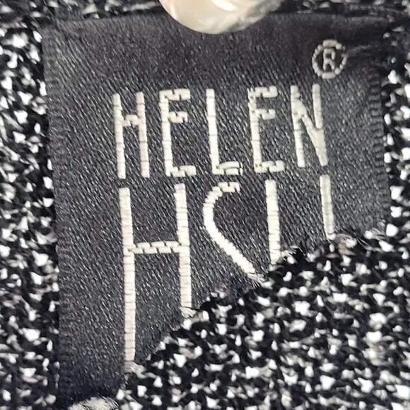 Helen HSU N.Y. Vintage Gray Speckled Knit Button Cowl Neck Lagenlook Sweater - Picture 4 of 11